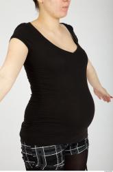 Upper Body Whole Body Woman Casual Pregnant Top Studio photo references